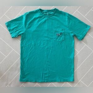 Fair Condition) Vineyard Vines Turquoise Short Sleeve Tee boy's size L